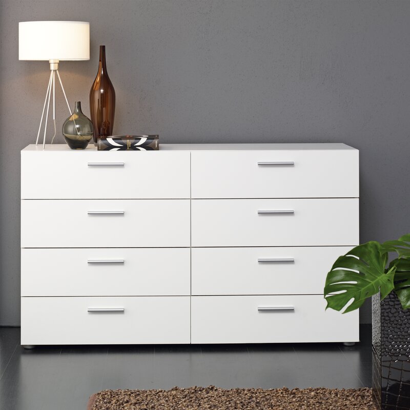 Zipcode Design™ Jantz 8 Drawer 55.12" W Double Dresser & Reviews